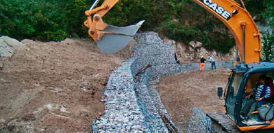 DIFESE FLUVIALI - Canalizzazione con gabbionate progetto e direzione tecnica